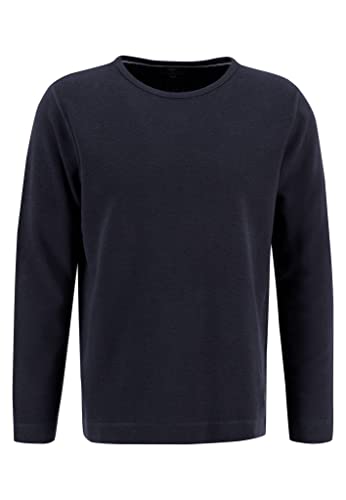 FYNCH-HATTON T-Shirt 12111238 - Longsleeve aus Strukturiertem Baumwoll-Jersey Navy 4XL von FYNCH-HATTON