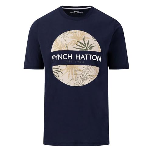 FYNCH-HATTON T-shirt with Print Regular Fit Blue XL von FYNCH-HATTON