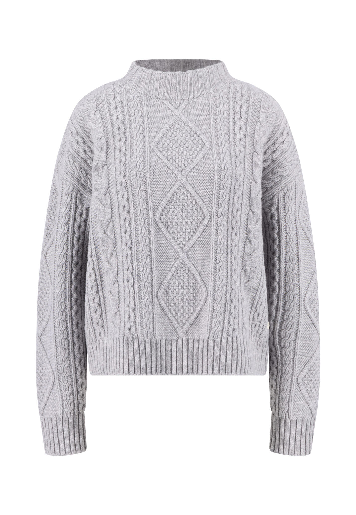 FYNCH-HATTON - TURTLENECK CABLE STRUCT SOFTW *RWS alloy grey - Gr. - L von FYNCH-HATTON