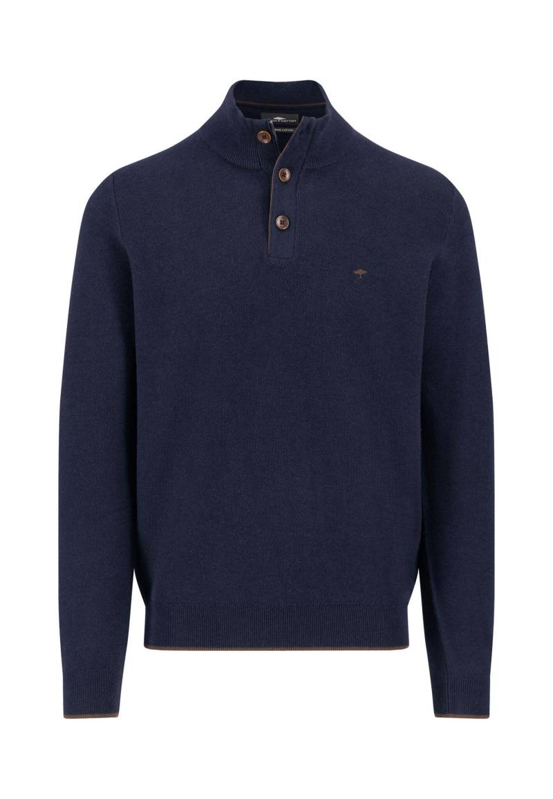 FYNCH-HATTON - Troyer Button, Structure navy - Gr. - XXL von FYNCH-HATTON
