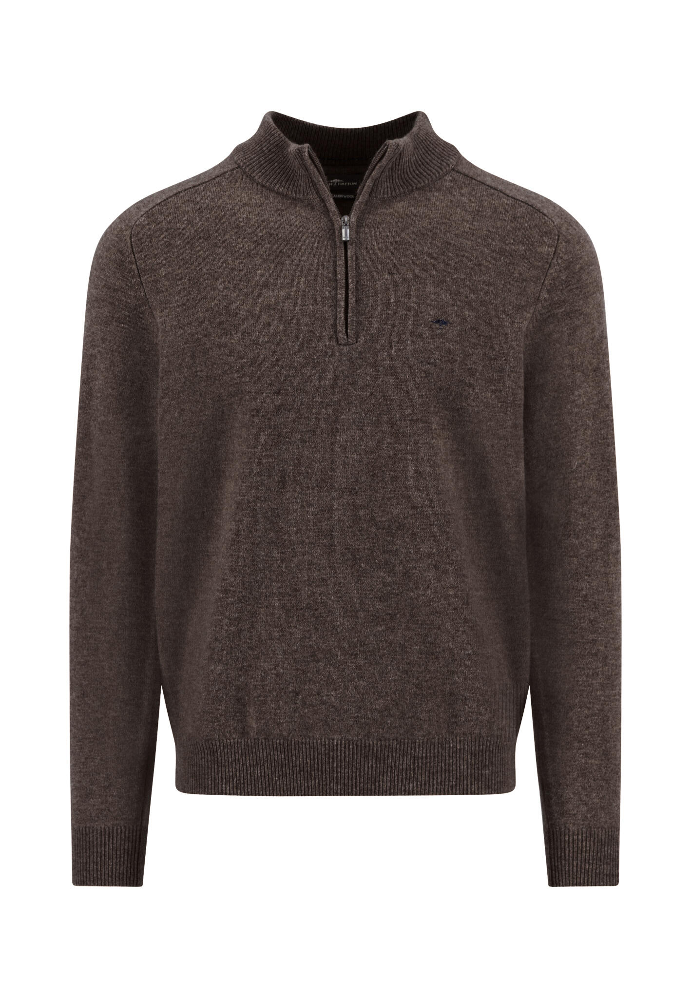 FYNCH-HATTON - Troyer- Zip, Lambswool dark chocolate - Gr. - XL von FYNCH-HATTON