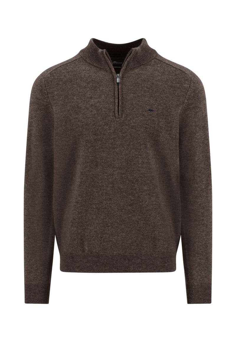FYNCH-HATTON - Troyer- Zip, Lambswool dark chocolate - Gr. - XXL von FYNCH-HATTON