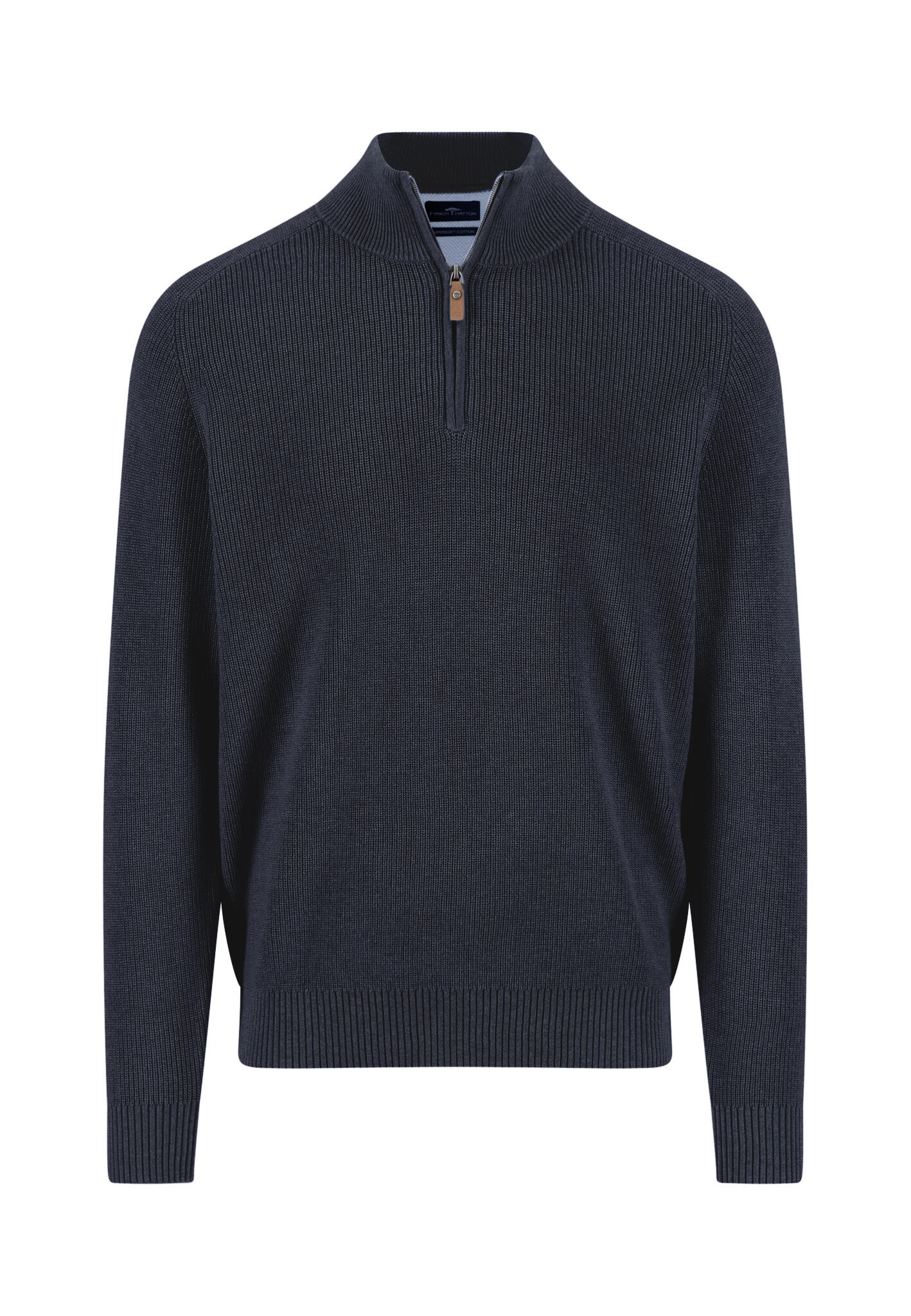FYNCH-HATTON - Troyer Zip, Structure, Supersoft navy - Gr. - XL von FYNCH-HATTON
