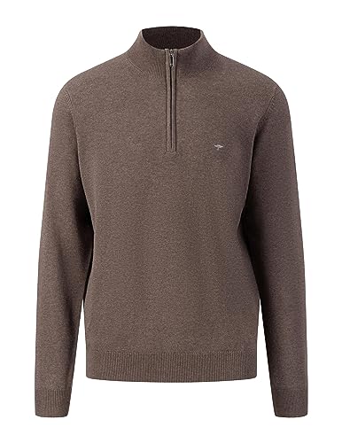 FYNCH-HATTON Troyer-Zip 1314215 - Baumwoll-Pullover mit Troyer-Kragen Earth 3XL von FYNCH-HATTON