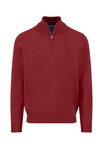 FYNCH-HATTON Troyer aus Baumwolle mit Reißverschluss und Stehkragen Garnet red/XXL von FYNCH-HATTON