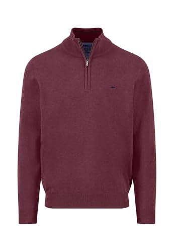 FYNCH-HATTON Troyer aus Baumwolle mit Reißverschluss und Stehkragen deep Merlot/M von FYNCH-HATTON