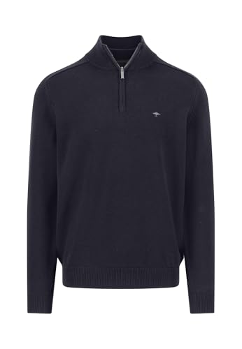 FYNCH-HATTON Troyer aus Baumwolle mit Reißverschluss und hohem Kragen Navy/L von FYNCH-HATTON