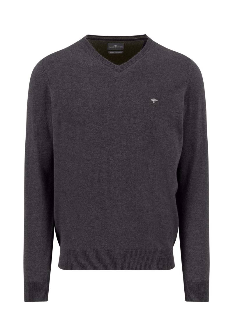 FYNCH-HATTON - V-Neck, Merino Cashmere charcoal - Gr. - S von FYNCH-HATTON