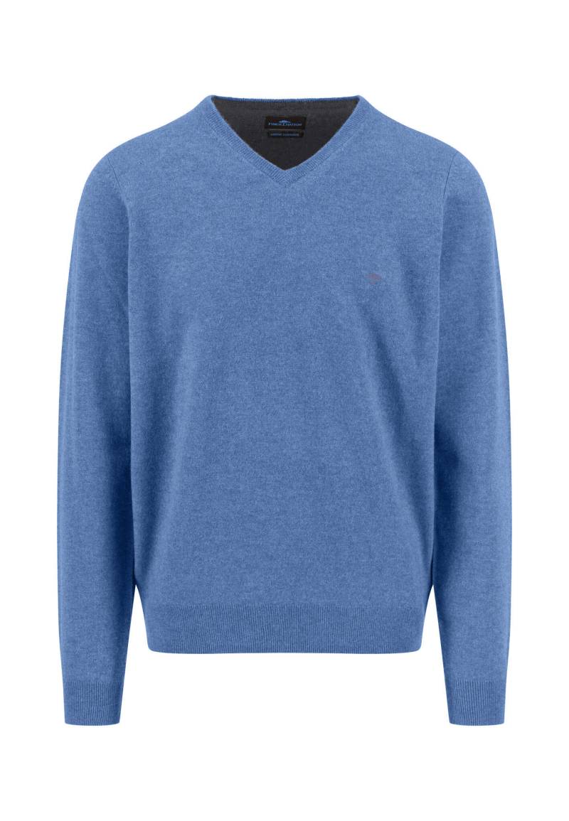 FYNCH-HATTON - V-Neck, Merino Cashmere crystal blue - Gr. - L von FYNCH-HATTON