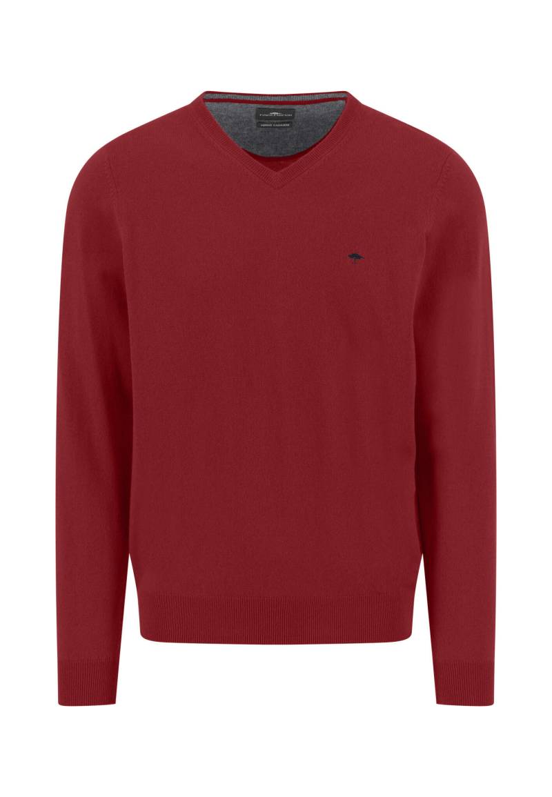 FYNCH-HATTON - V-Neck, Merino Cashmere garnet red - Gr. - M von FYNCH-HATTON