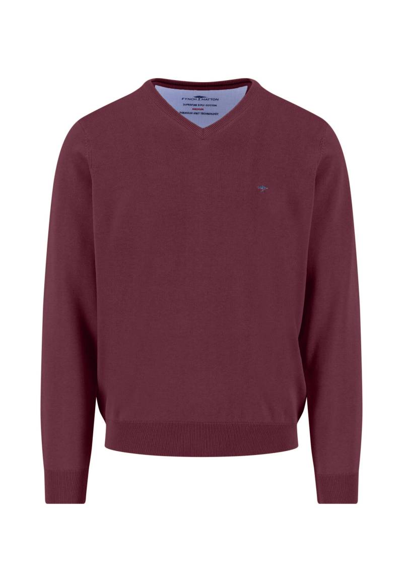 FYNCH-HATTON - V-Neck, Superfine deep merlot - Gr. - L von FYNCH-HATTON