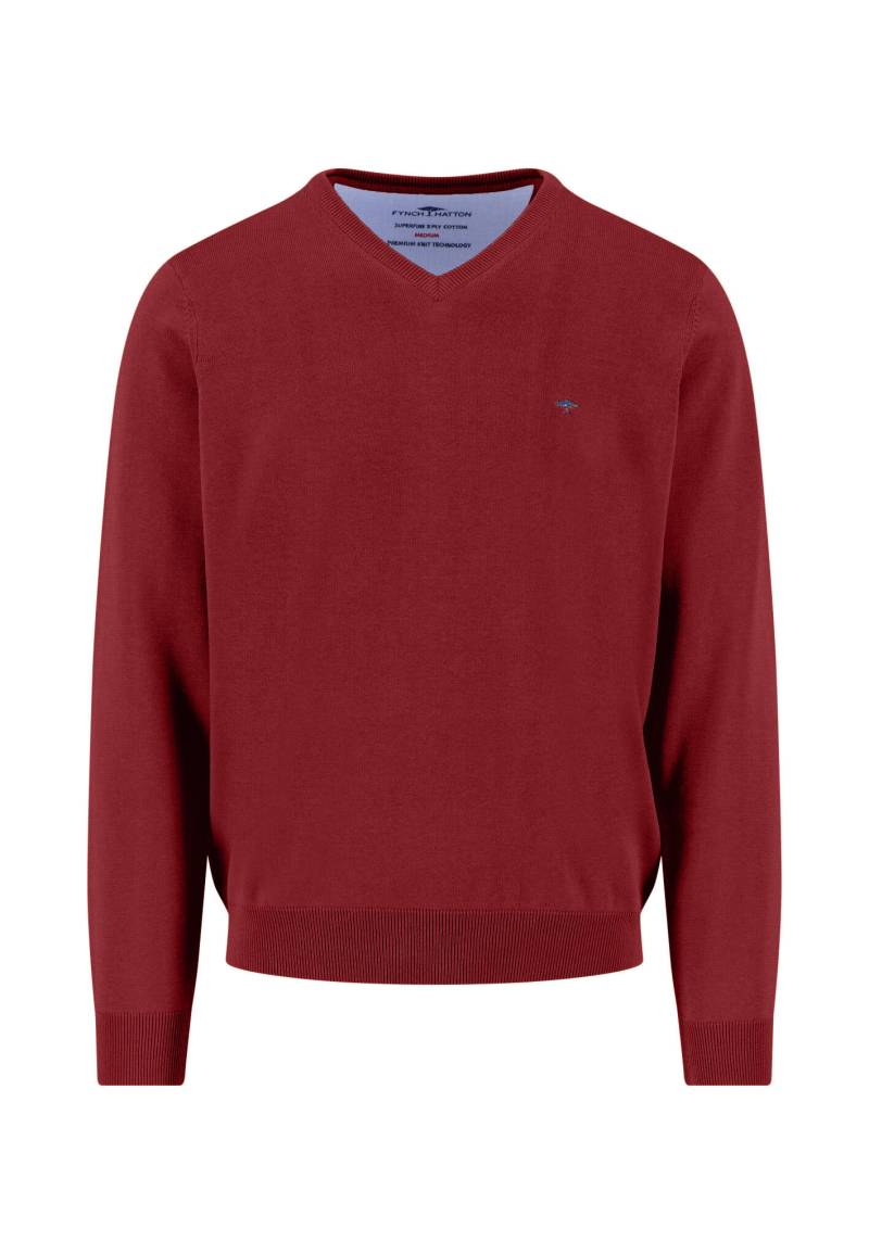FYNCH-HATTON - V-Neck, Superfine garnet red - Gr. - XL von FYNCH-HATTON