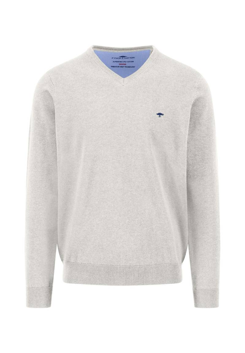 FYNCH-HATTON - V-Neck, Superfine winter white - Gr. - L von FYNCH-HATTON