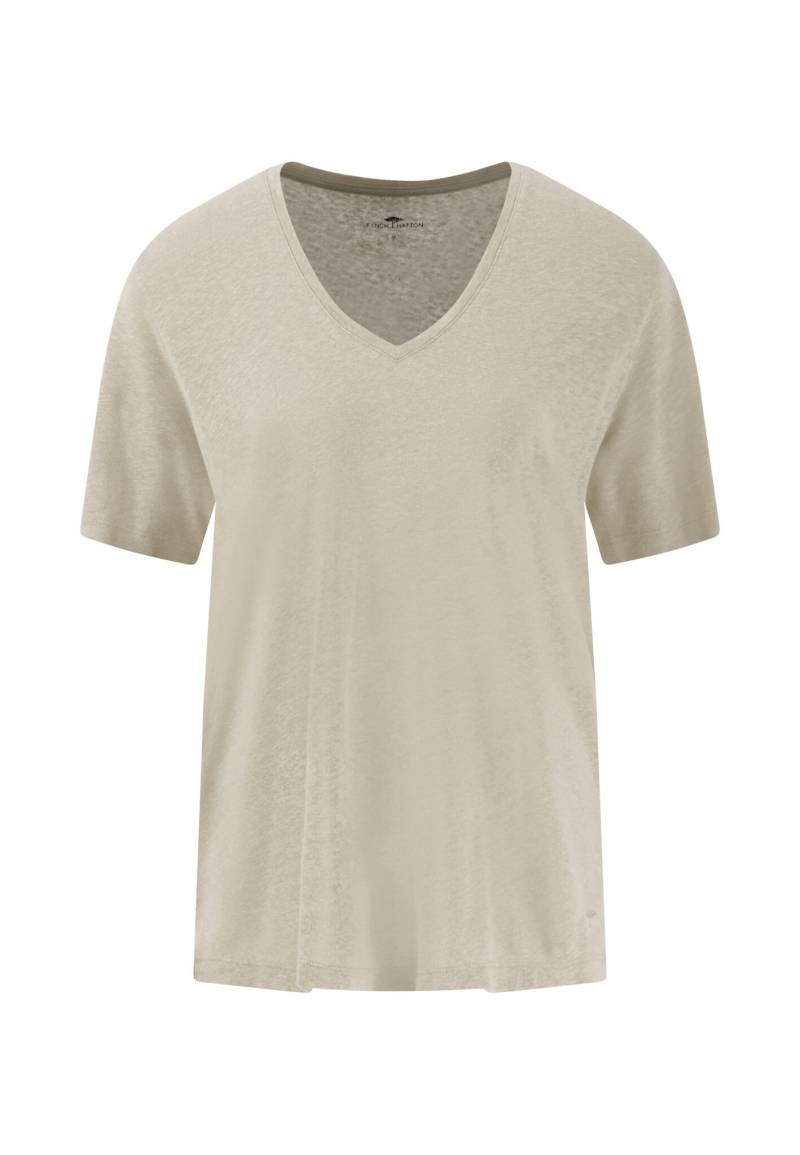 FYNCH-HATTON - V-SHIRT V-NECK LINEN sand - Gr. - S von FYNCH-HATTON