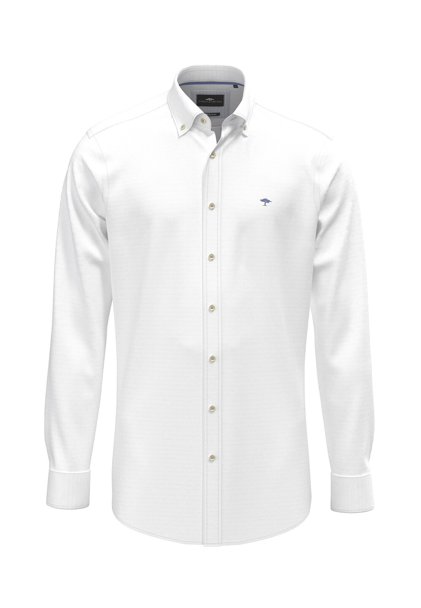 FYNCH-HATTON - Washed Oxford Solid, Kent., 1/1 white - Gr. - L von FYNCH-HATTON