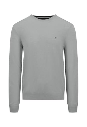 FYNCH-HATTON Pullover aus Merino-Kaschmir und Rundhalsausschnitt Silver/XXL von FYNCH-HATTON