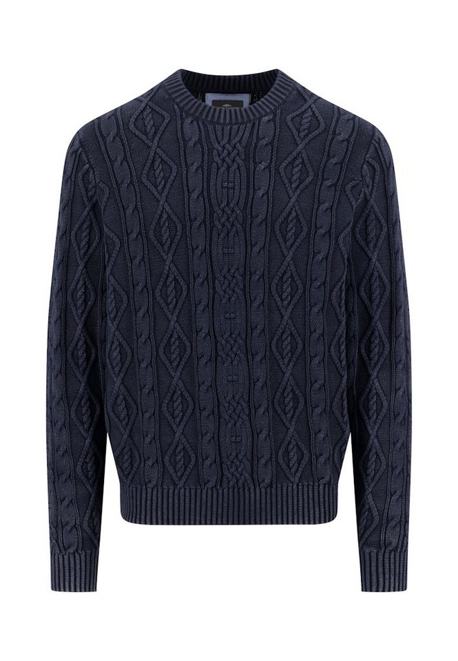 FYNCH-HATTON Wollpullover Fynch-Hatton / He.Pullover / O-Neck, Coastal Cable von FYNCH-HATTON