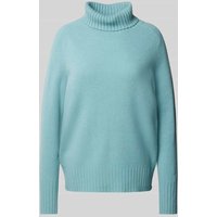Fynch-Hatton Wollpullover mit gerippten Abschlüssen in Aqua, Größe XL von FYNCH-HATTON