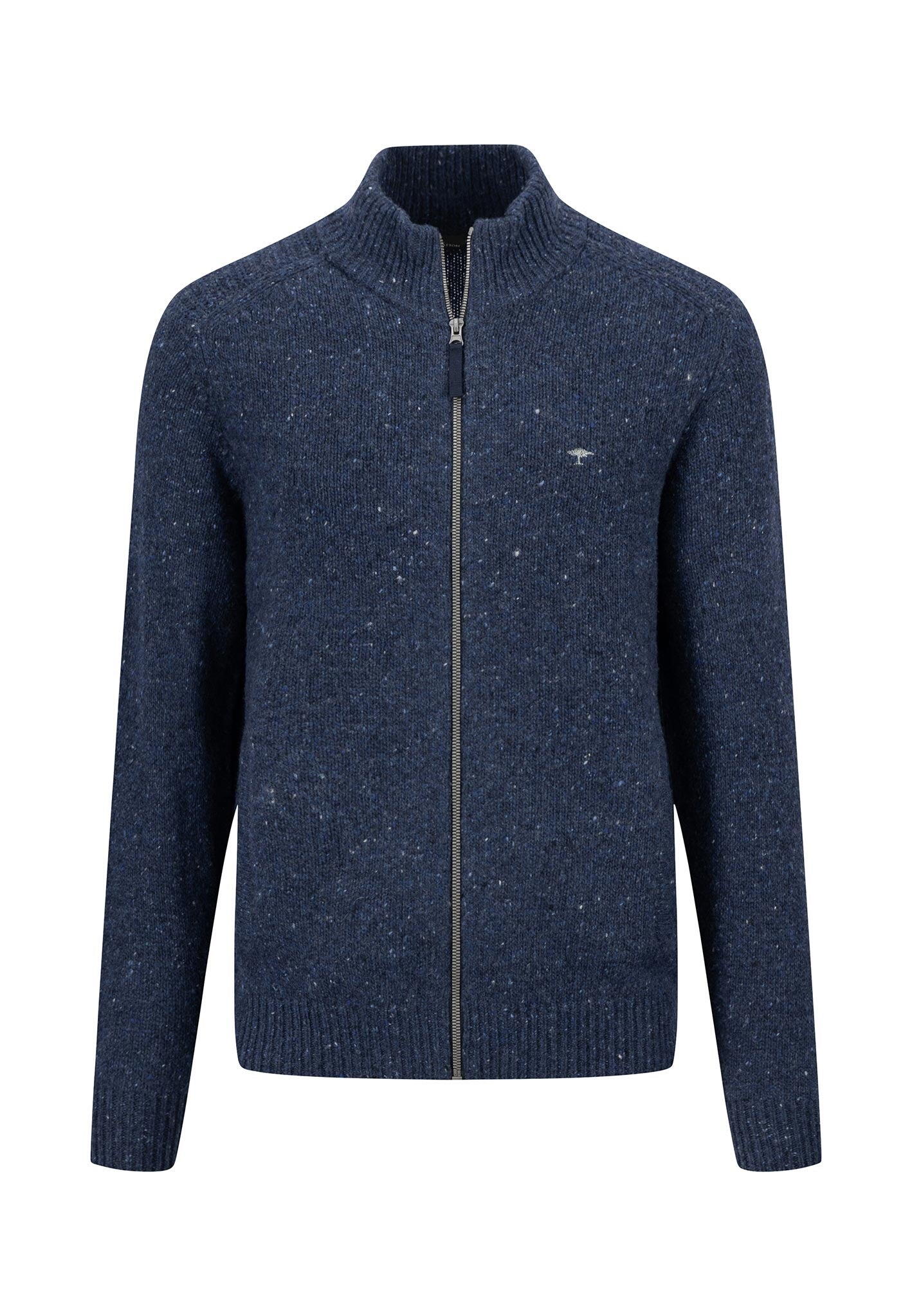 FYNCH-HATTON - Zip Cardigan, Donegal*RWS navy - Gr. - M von FYNCH-HATTON