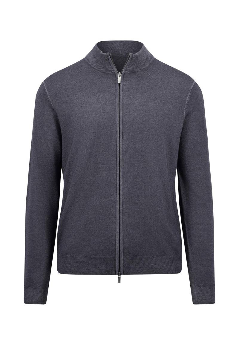 FYNCH-HATTON - Zip Cardigan, Merino, modern fit steel - Gr. - 3XL von FYNCH-HATTON