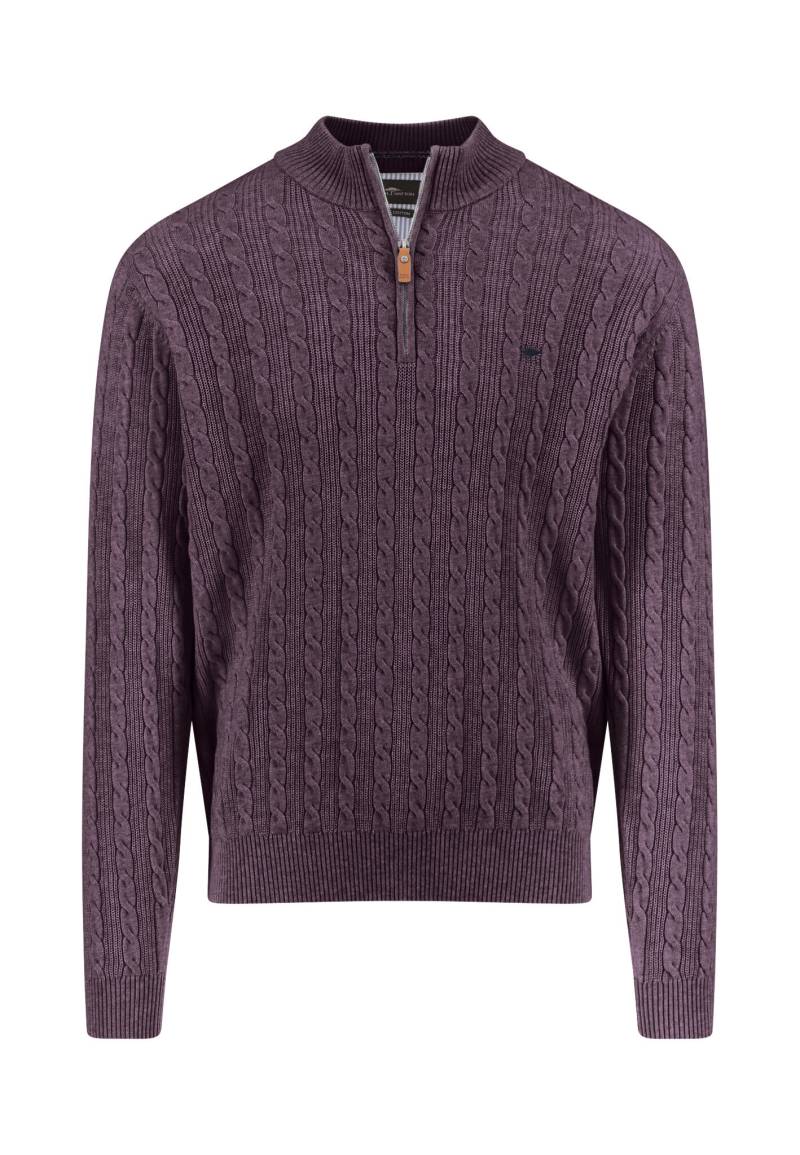 FYNCH-HATTON - Zip Troyer, Cable aubergine - Gr. - XXL von FYNCH-HATTON