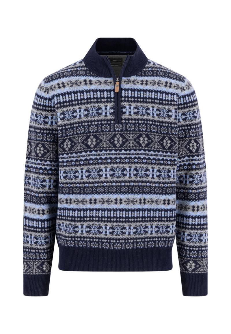 FYNCH-HATTON - Zip Troyer, Jacquard, Lambswool*RWS navy - Gr. - M von FYNCH-HATTON