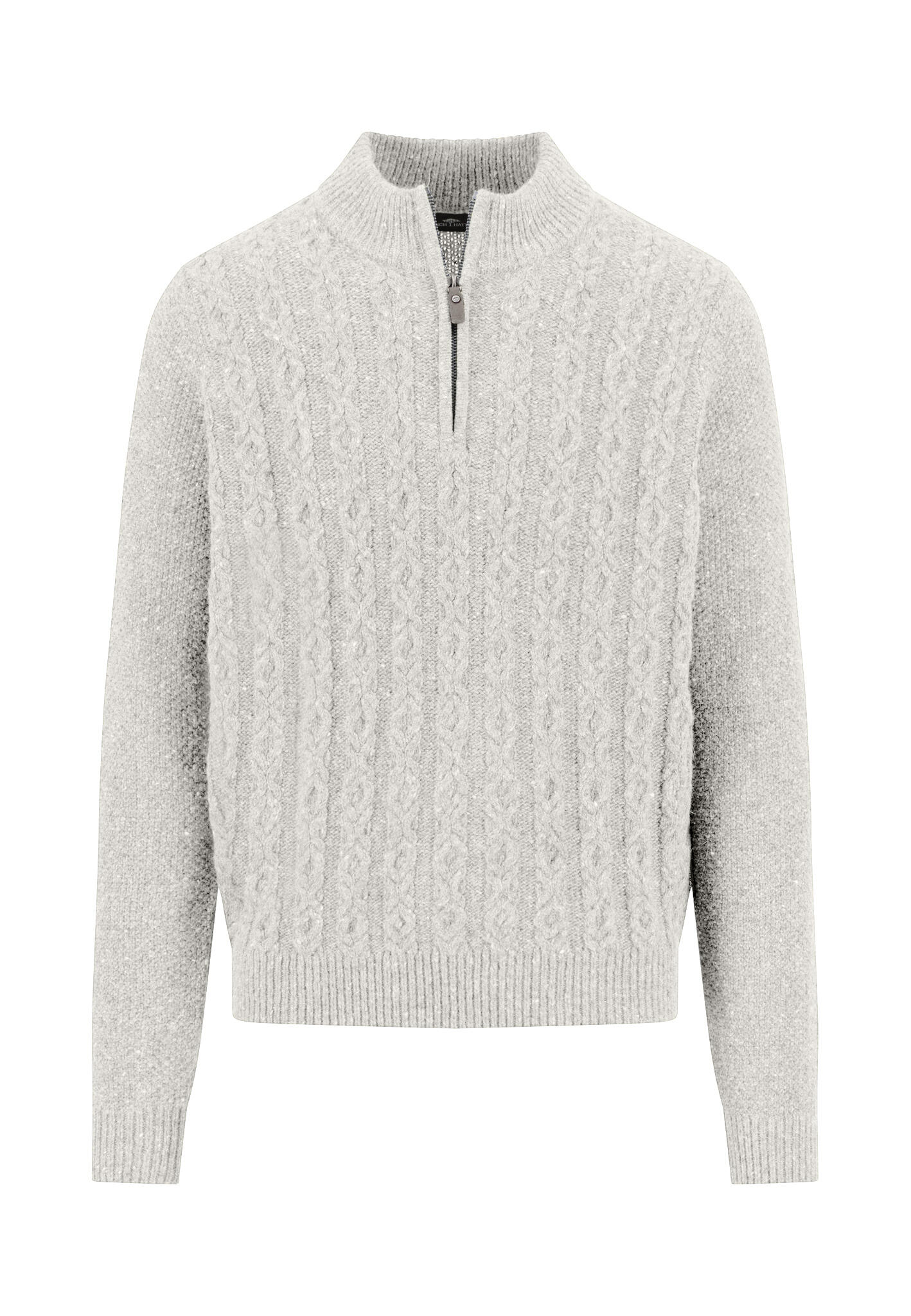 FYNCH-HATTON - Zip Troyer, cable, Donegal*RWS winter white - Gr. - L von FYNCH-HATTON