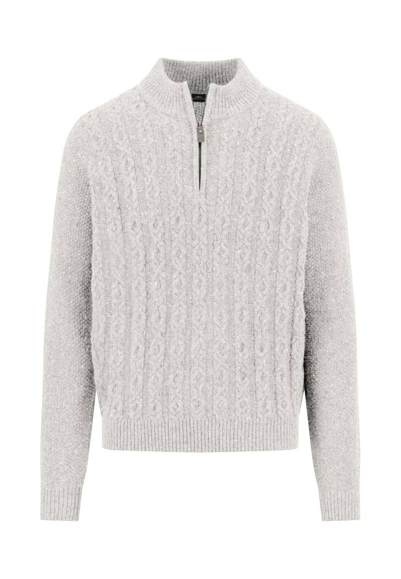 FYNCH-HATTON - Zip Troyer, cable, Donegal*RWS winter white - Gr. - XL von FYNCH-HATTON