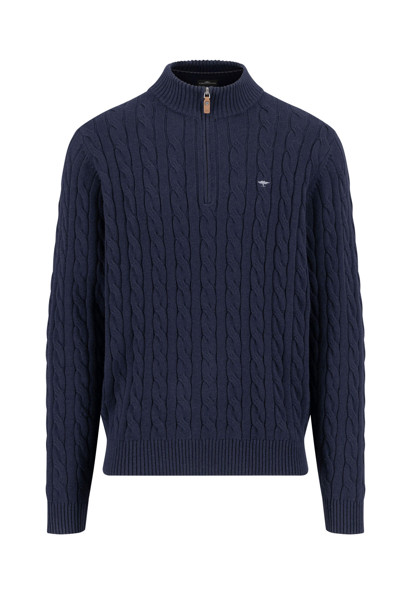FYNCH-HATTON - Zip Troyer, cable, Supersoft navy - Gr. - L von FYNCH-HATTON
