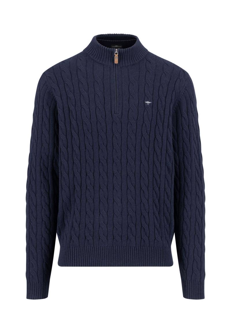 FYNCH-HATTON - Zip Troyer, cable, Supersoft navy - Gr. - L von FYNCH-HATTON