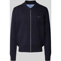 Fynch-Hatton Cardigan mit Label-Stitching in Marine, Größe XXL von FYNCH-HATTON