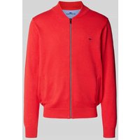 Fynch-Hatton Cardigan mit Label-Stitching in Rot, Größe XXL von FYNCH-HATTON