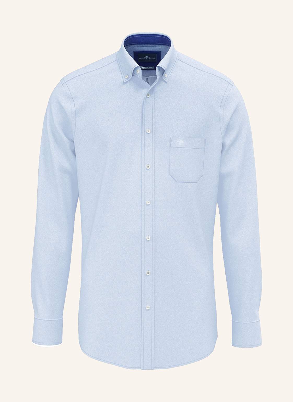 Fynch-Hatton Flanellhemd Regular Fit blau von FYNCH-HATTON