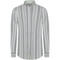 Fynch-Hatton Gestreiftes Baumwollhemd mit Button-Down-Kragen, Extralang von FYNCH-HATTON