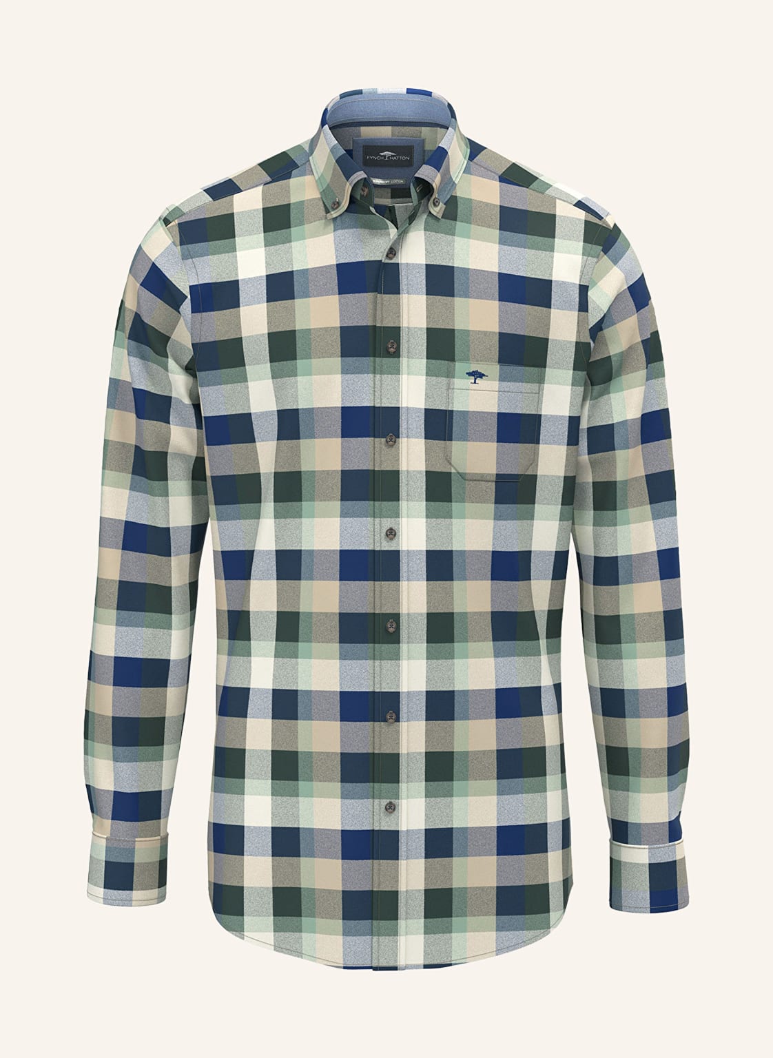 Fynch-Hatton Hemd Regular Fit gruen von FYNCH-HATTON