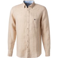 Fynch-Hatton Herren Hemd beige Leinen meliert von FYNCH-HATTON