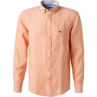 Fynch-Hatton Herren Hemd orange Leinen meliert von FYNCH-HATTON