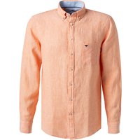 Fynch-Hatton Herren Hemd orange Leinen meliert von FYNCH-HATTON