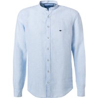 Fynch-Hatton Herren Hemd blau Leinen von FYNCH-HATTON