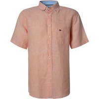 Fynch-Hatton Herren Kurzarmhemd orange Leinen von FYNCH-HATTON