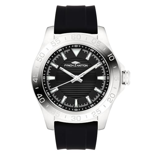 Fynch Hatton Herren Analog Quarz Uhr mit Silikon Armband FHT-0016-PQ von FYNCH-HATTON