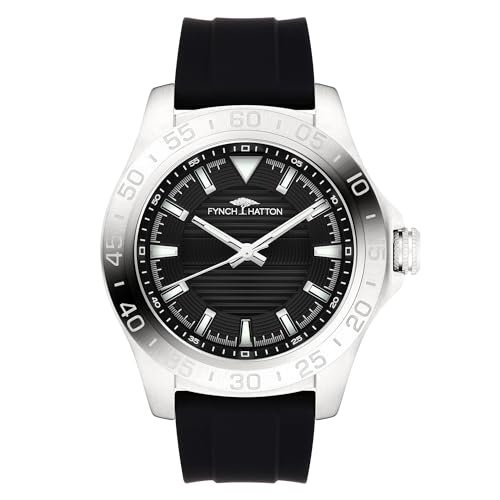 FYNCH HATTON Herren Analog Quarz Uhr mit Silikon Armband FHT-0016-PQ von FYNCH-HATTON