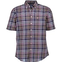 Fynch-Hatton Herren Kurzarmhemd blau kariert von FYNCH-HATTON