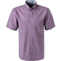 Fynch-Hatton Herren Kurzarmhemd violett Baumwolle von FYNCH-HATTON