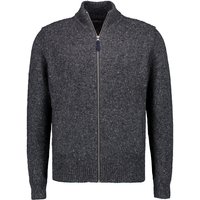 Fynch-Hatton Herren Cardigan grau Wolle unifarben von FYNCH-HATTON