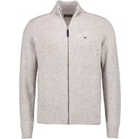Fynch-Hatton Herren Cardigan grau Wolle unifarben von FYNCH-HATTON