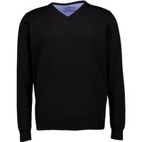 Fynch-Hatton Herren Pullover schwarz Baumwolle unifarben von FYNCH-HATTON
