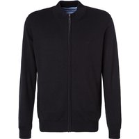 Fynch-Hatton Herren Cardigan schwarz Baumwolle unifarben von FYNCH-HATTON