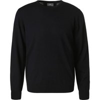 Fynch-Hatton Herren Pullover blau Merinowolle unifarben von FYNCH-HATTON