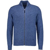 Fynch-Hatton Herren Cardigan blau Wolle unifarben von FYNCH-HATTON